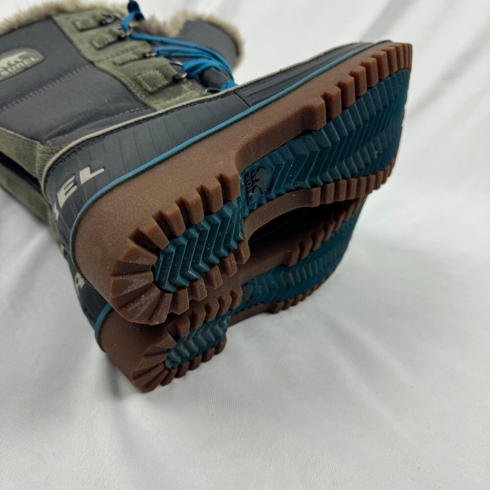 SOREL Joan Of Arctic Women’s Green Leather Winter Boots Size 7 - Picture 6 of 7